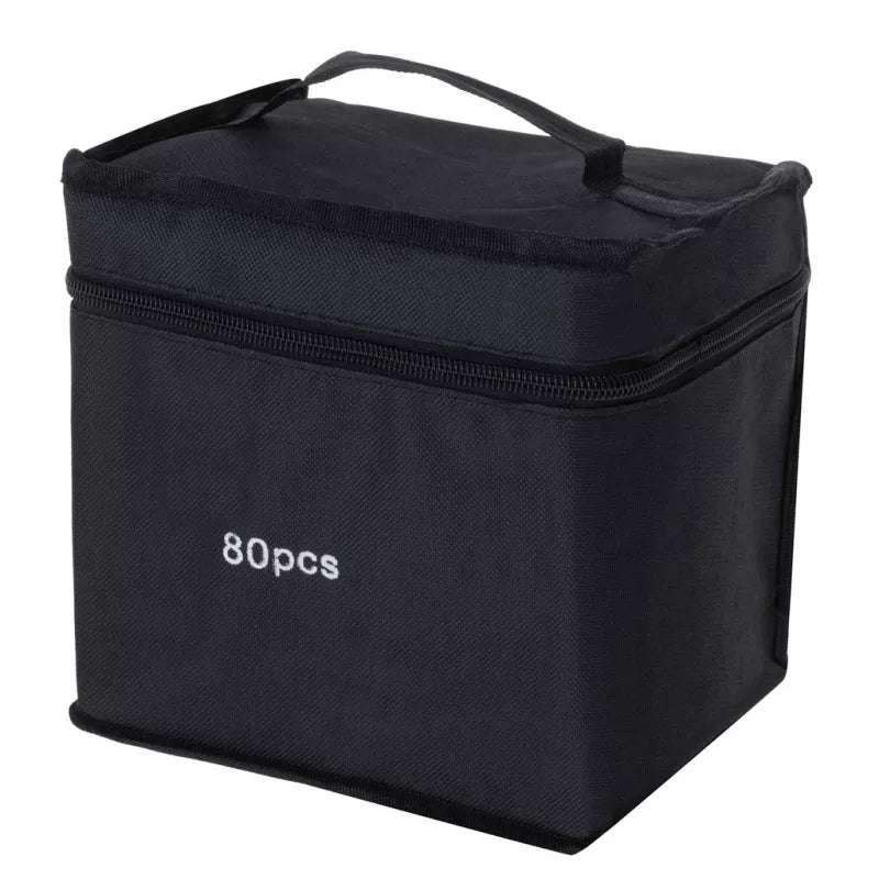 Dvipusiai Žymėkliai Su Krepšiu, 80 Vnt