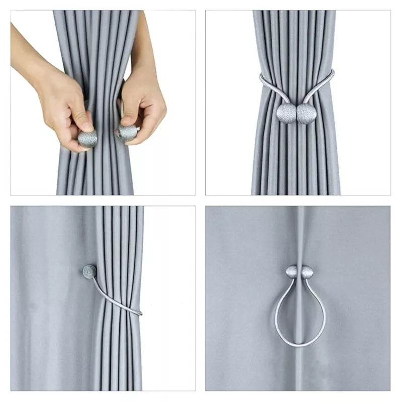 Magnetinis Užuolaidų Laikiklis, 2 Vnt (Auksinis)