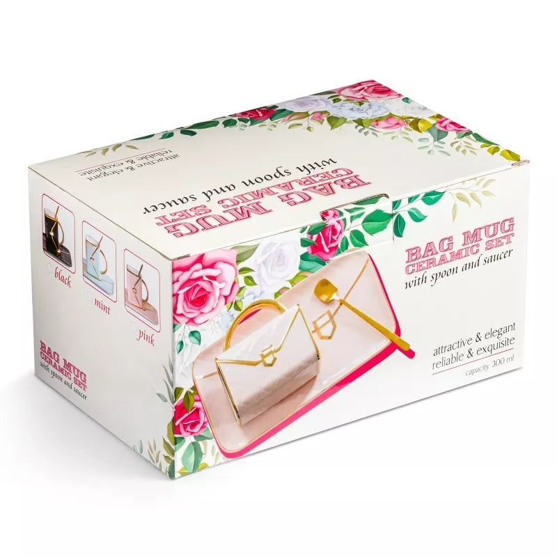 Puodelis Su Lekštute Rankinukas, Baltas