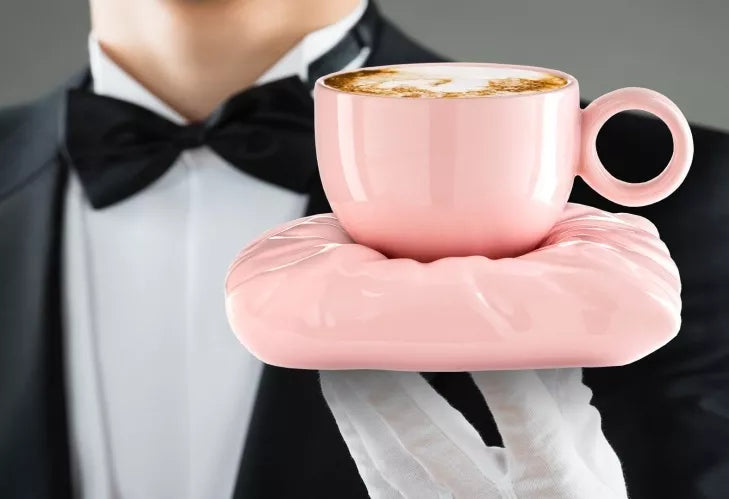 Puodelis Su Lėkštute Royal, Rožinis