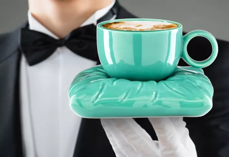 Puodelis Su Lėkštute Royal, Turkio Spalvos