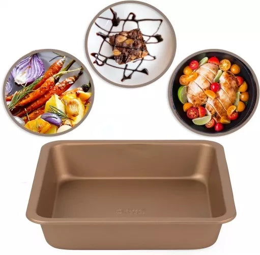 Russell Hobbs Rh02148Geu7 Turtinga Kvadratinė 22 cm Auksinė Keptuvė