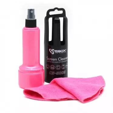 Ekrano valiklis su šluoste Sbox 150ml CS-5005 pink