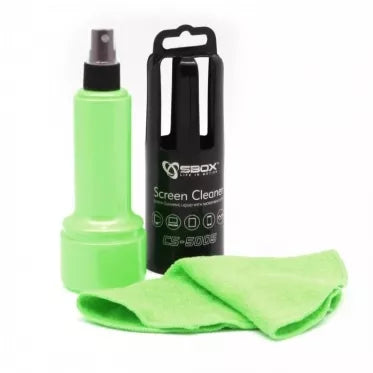 Ekrano valiklis su šluoste Sbox 150ml CS-5005G green