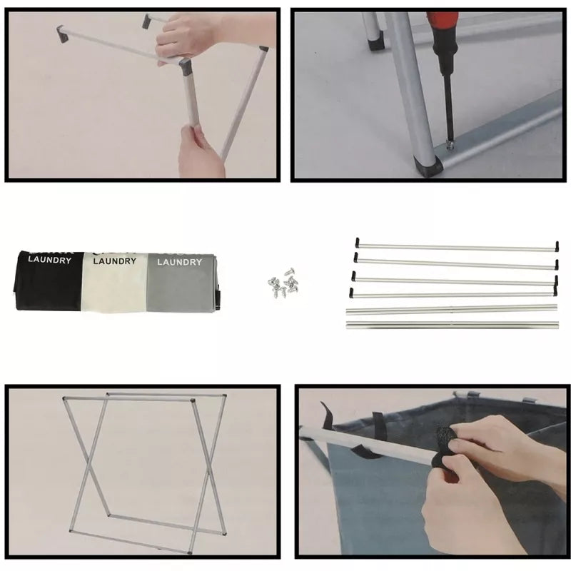 3 Skyrių Skalbinių Krepšelis, Spalvota