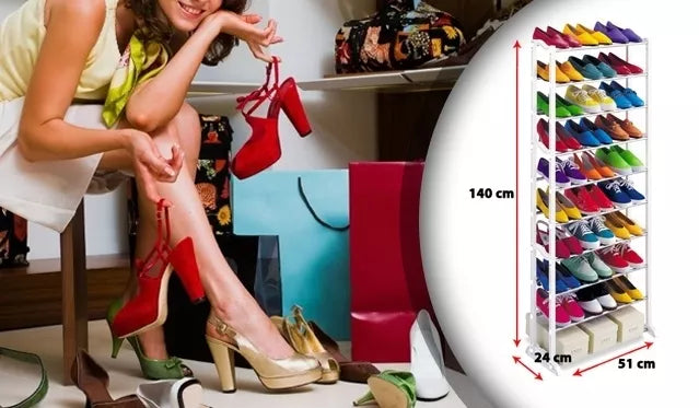 Taupykite vietą ir išvenkite netvarkos! Daugiaaukštė batų lentyna