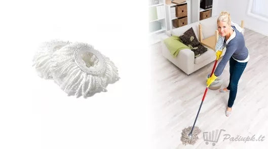 Mikropluošto šluostė tinkanti VISOMS MOP tipo šluotoms