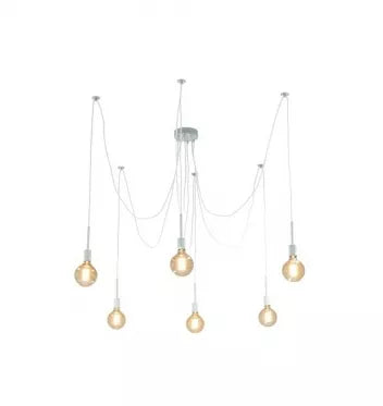 6 lempučių vorinis lubų šviestuvas (baltas)