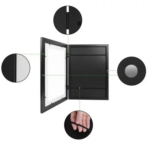 A4 Piešinių Rėmelis, Juodas