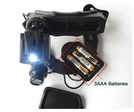 Juvelyro akiniai su didinamaisiais lęšiais ir apšvietimu