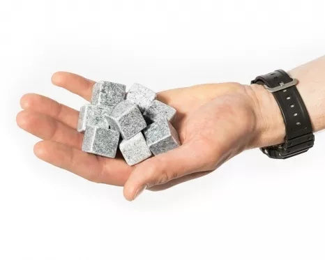 Akmens kubeliai gėrimams atšaldyti, 9 vnt