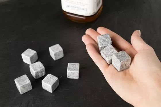 Akmens kubeliai gėrimams atšaldyti, 9 vnt