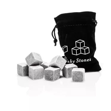 Akmens kubeliai gėrimams atšaldyti, 9 vnt