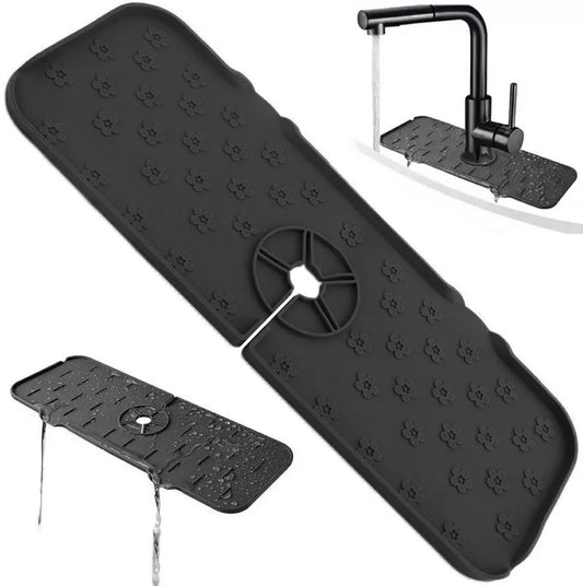 Apsauginis Silikoninis Kilimėlis Plautuvei, Juodas