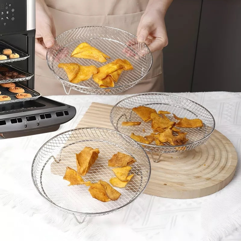 Apvalios Grotelės Karšto Oro Gruzdintuvei, 3 vnt