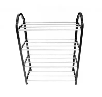 Batų lentyna, 56 x 42 x 19 cm (juoda, sidabrinė)