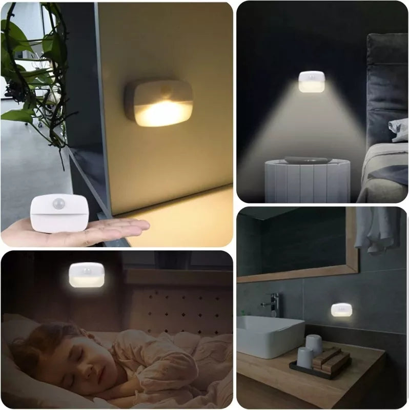 Belaidis LED Žibintas Su Šilumos Jutikliu, Balta