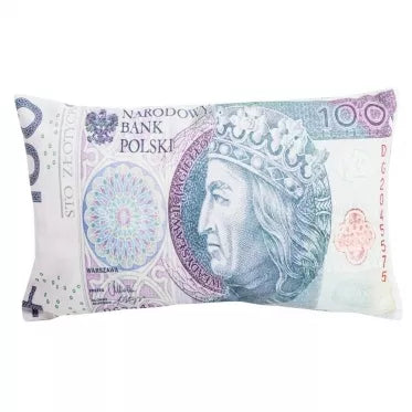 Dekoratyvinė pagalvė "100 zlotų", 40 x 25 x 8 cm
