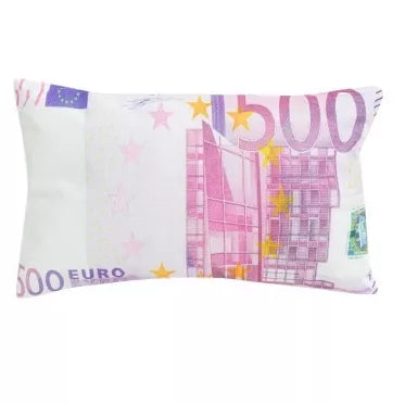 Dekoratyvinė pagalvė "500 eurų", 40 x 25 x 8 cm