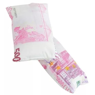 Dekoratyvinė pagalvė "500 eurų", 40 x 25 x 8 cm