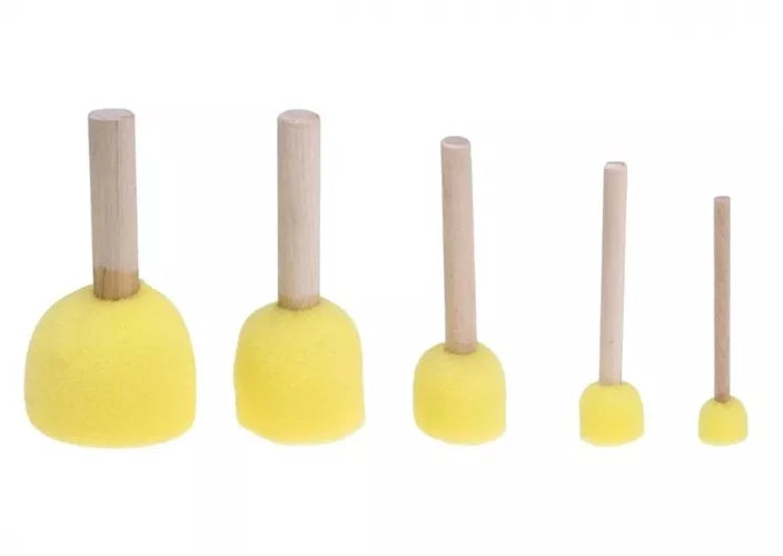 Dekupažiniai Kempinių Šepetėliai, 5 Vnt.