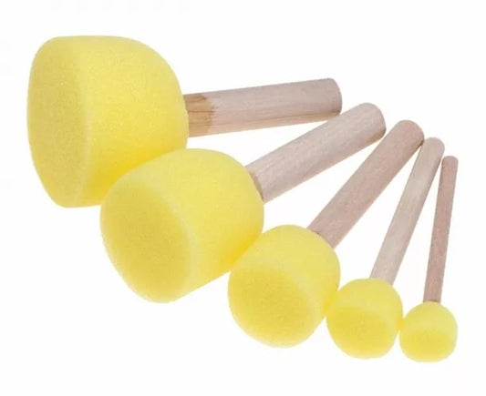 Dekupažiniai Kempinių Šepetėliai, 5 Vnt.