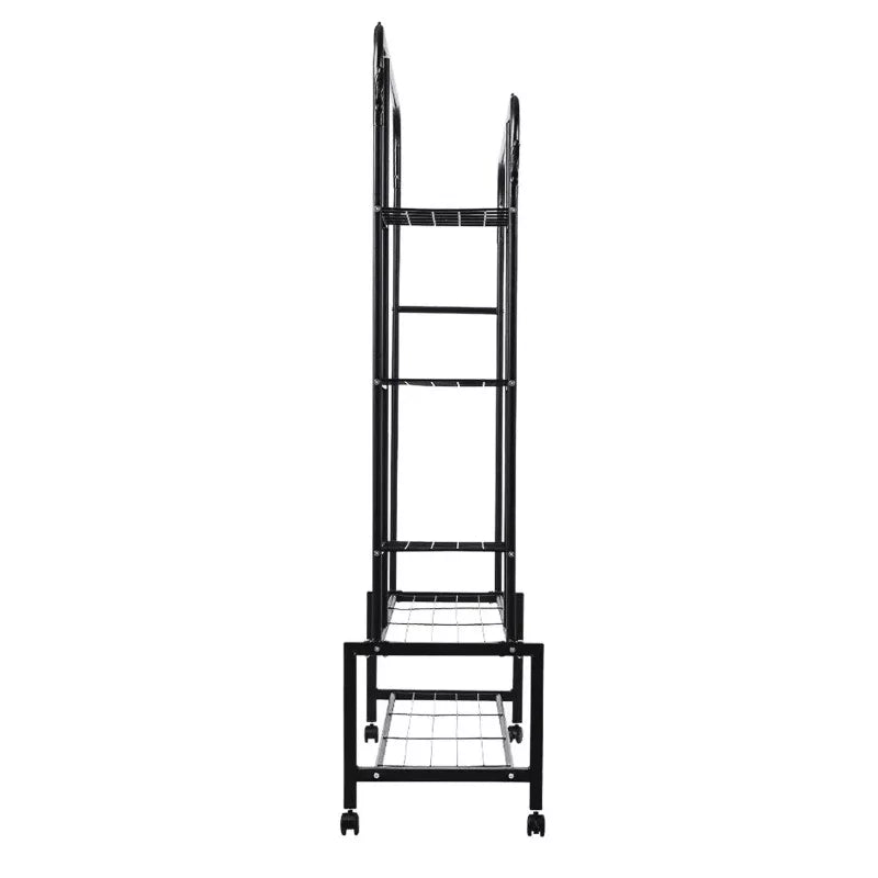 Dviguba Metalinė Kabykla Su 3 Lentynomis