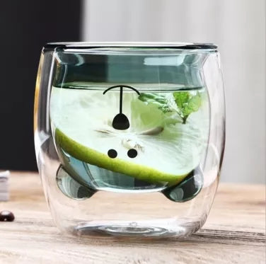 Dvigubo stiklo puodelis "Meškiukas", 250 ml