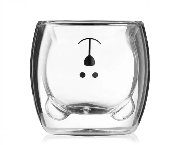 Dvigubos Sienelės Stiklinė - Lokys