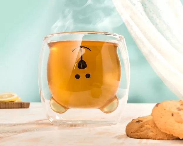 Dvigubos Sienelės Stiklinė - Lokys