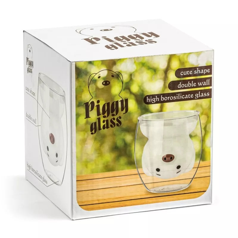 Dvigubos Sienelės Stiklinė Paršiukas