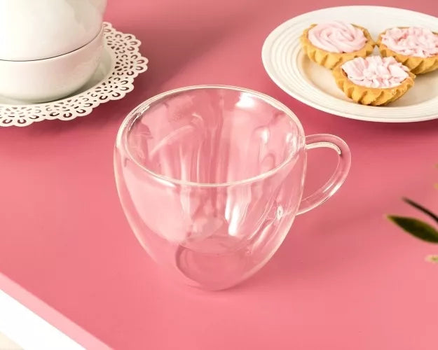 Dvigubos Sienelės Stiklinė - Širdelė