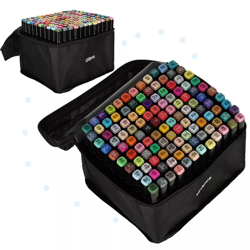 Dvipusiai Žymėkliai Su Krepšiu, 120 Vnt