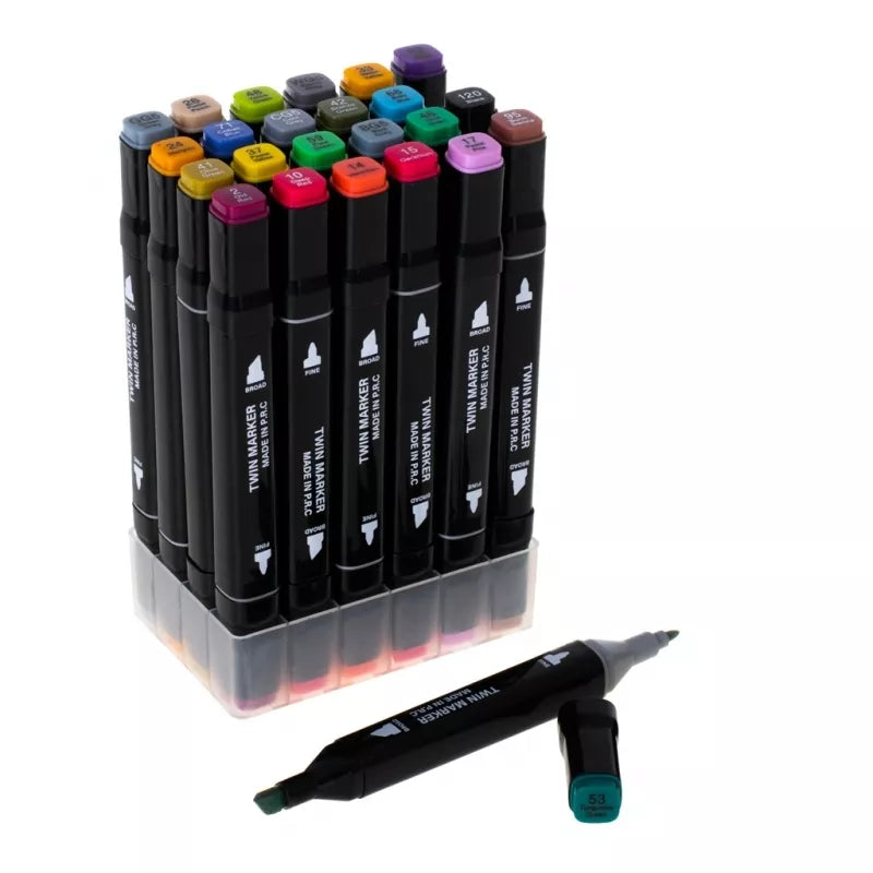 Dvipusiai Žymėkliai Su Krepšiu, 24 Vnt