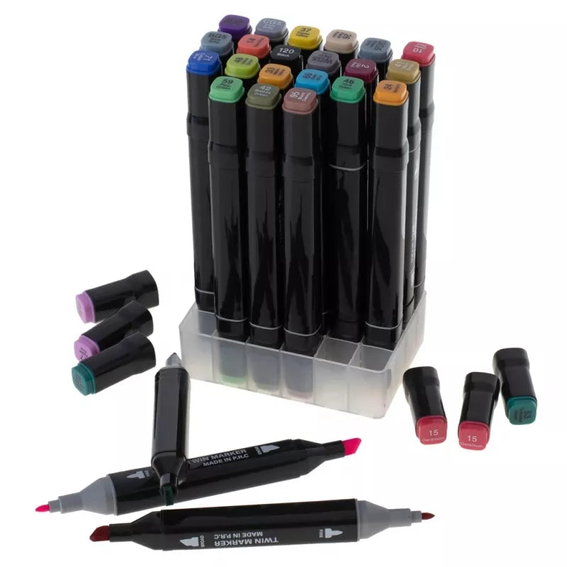 Dvipusiai Žymėkliai Su Krepšiu, 24 Vnt