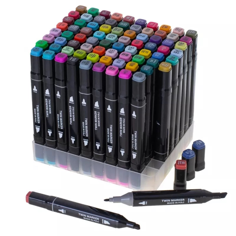 Dvipusiai Žymėkliai Su Krepšiu, 80 Vnt