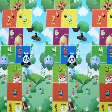 Dvipusis edukacinis kilimėlis "Abėcėlė ir skaičiai", 200 x 180 x 1 cm