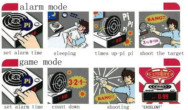 Žadintuvas - taikinys.