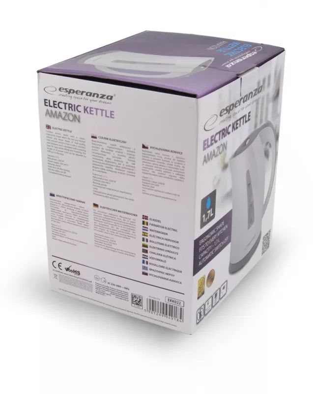 Elektrinis Virdulys Esperanza, 1,7 l, 2200 W