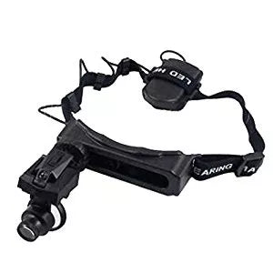 Juvelyro akiniai su didinamaisiais lęšiais ir apšvietimu