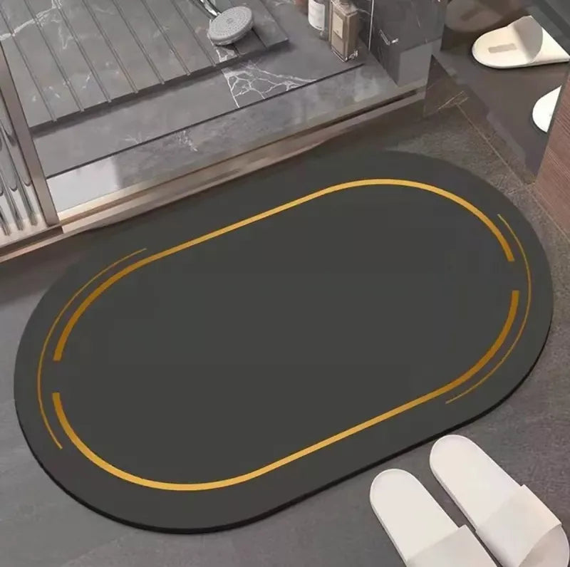 Greitai Džiūsantis Vonios Kilimas, Juodas, 60 x 40 cm