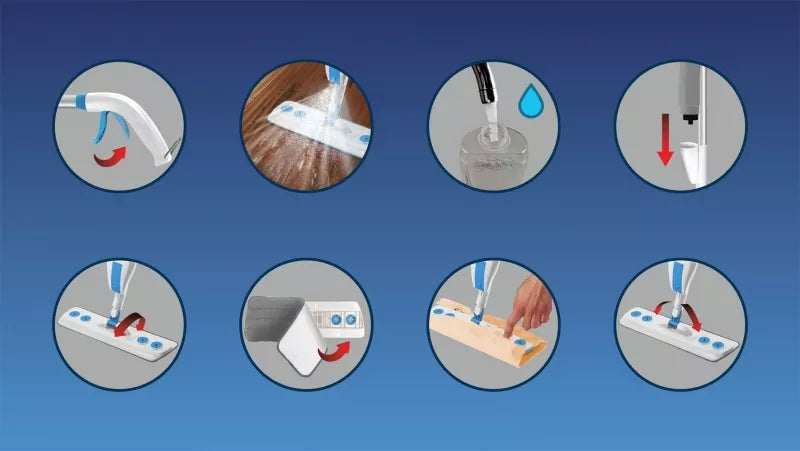 Grindų Plovimo Šluota Su Purškikliu Esperanza