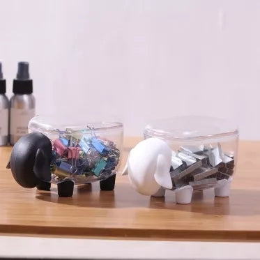 Indelis su dangčiu "Avelė", 12 x 7 x 7,5 cm (baltas)