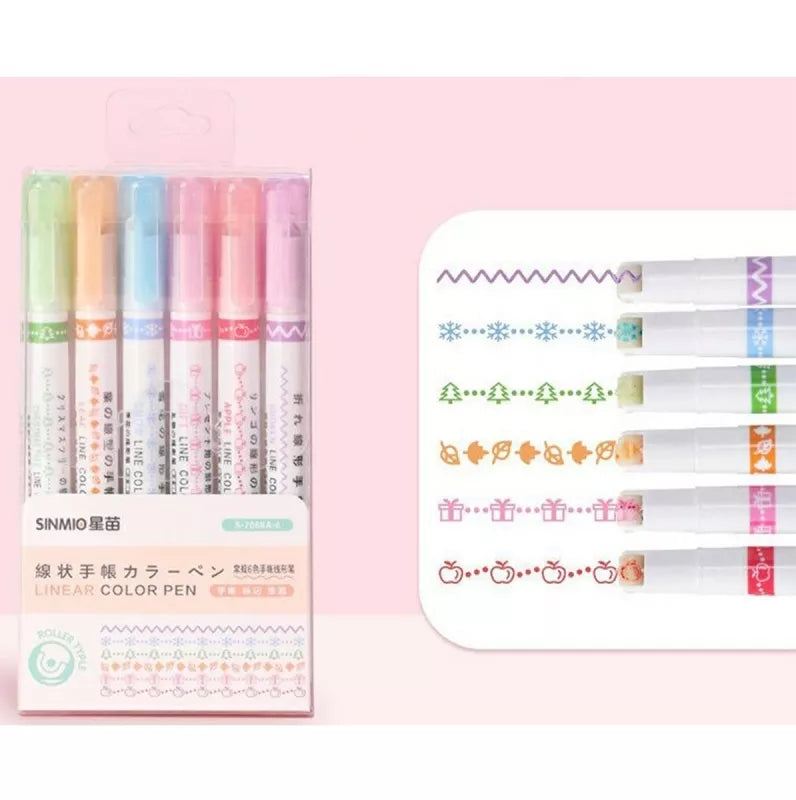 Įvairių Raštų Žymeklių Rinkinys, 6 vnt