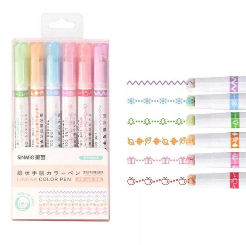 Įvairių Raštų Žymeklių Rinkinys, 6 vnt