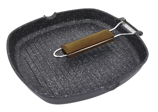 Keptuvė marmurine danga Jata GMA28 28x28cm Wood Handle