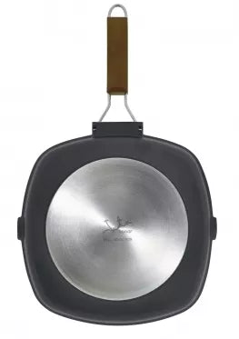 Keptuvė marmurine danga Jata GMA28 28x28cm Wood Handle