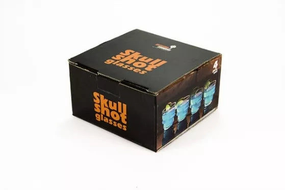 Kaukolės formos taurelės, 4 vnt