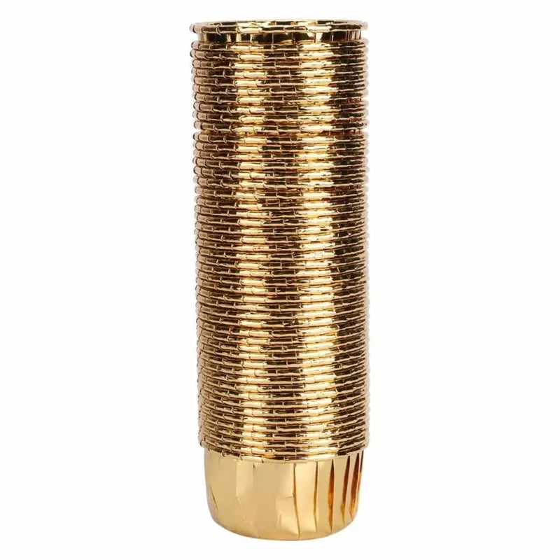 Keksų Kepimo Indeliai, 50 vnt, Auksiniai