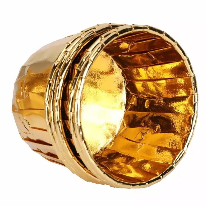 Keksų Kepimo Indeliai, 50 vnt, Auksiniai